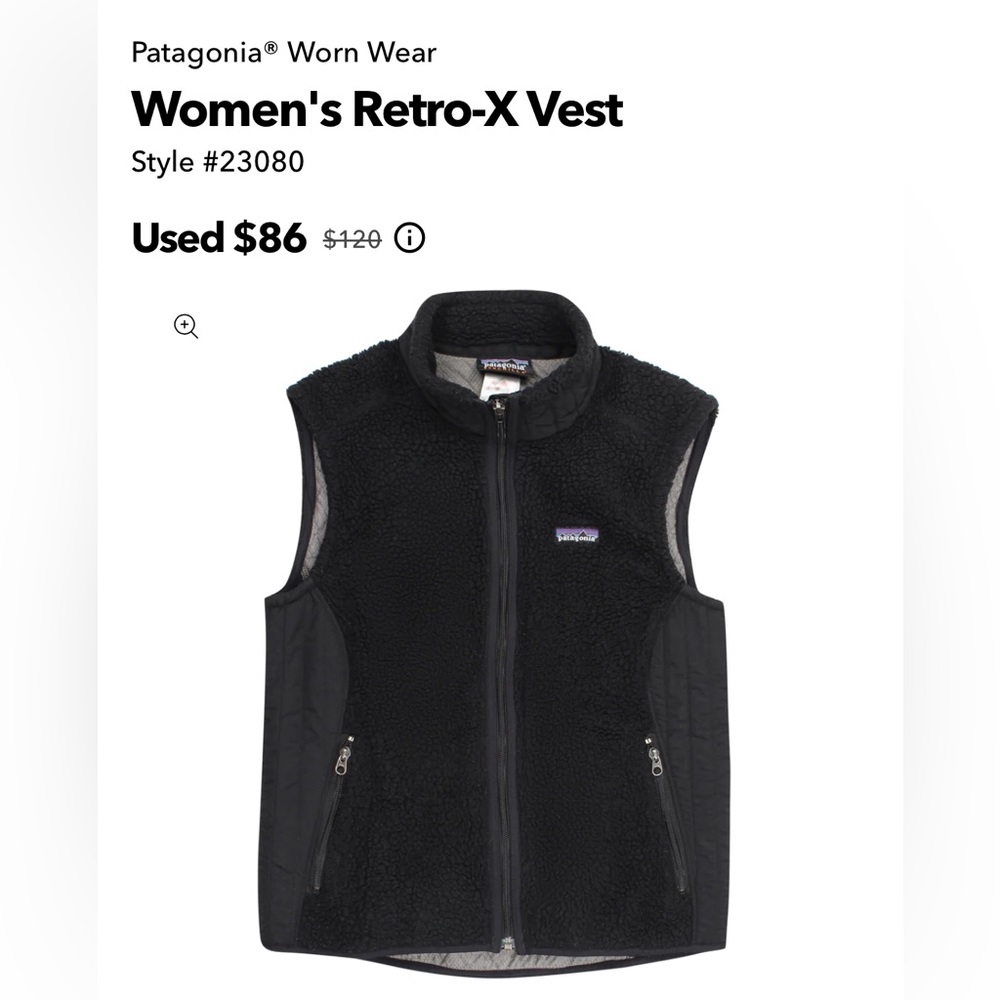 Patagonia Womens Retro X Vest Black